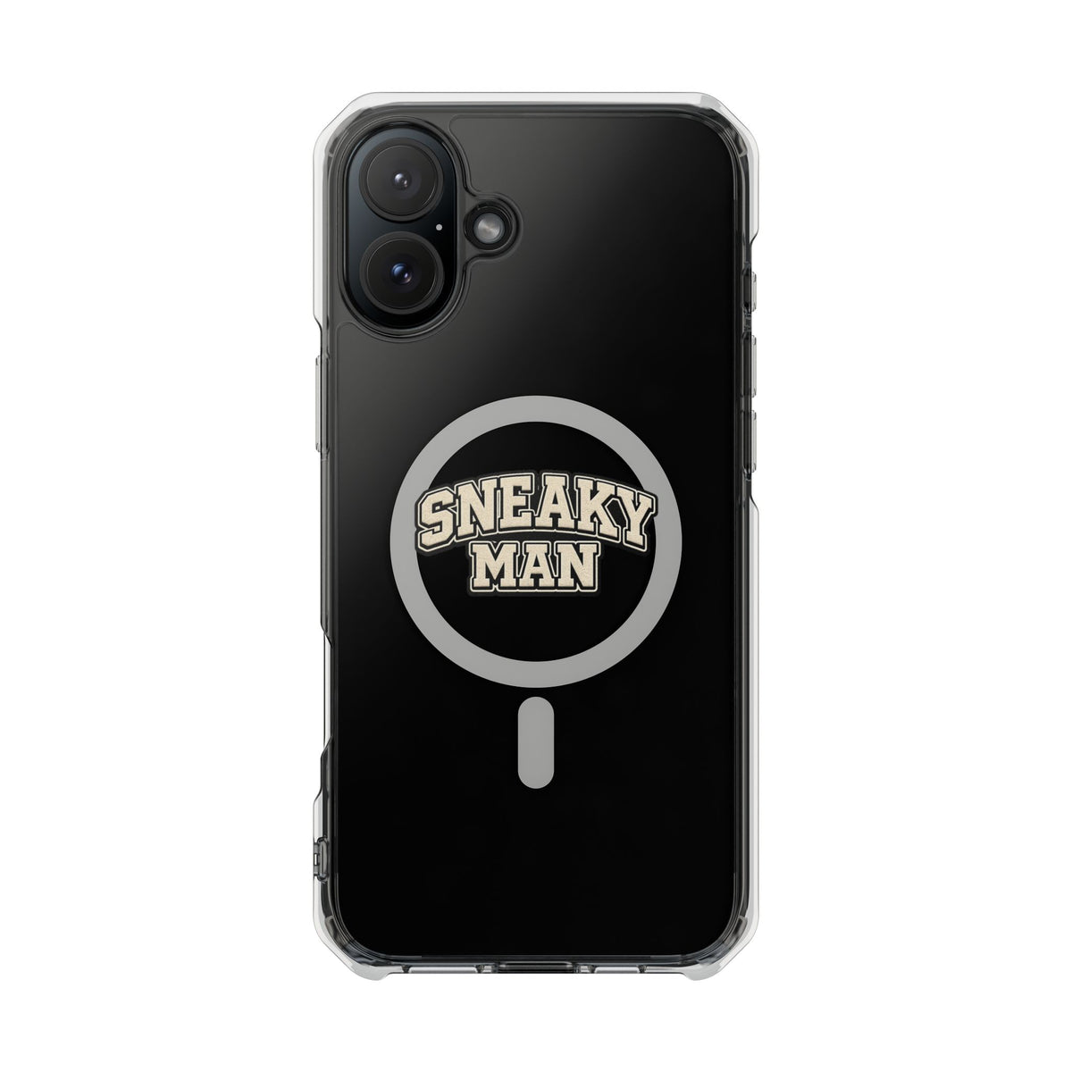 Sneaky Man Magnetic Clear iPhone Case — Clear MagSafe Compatible Protective Case