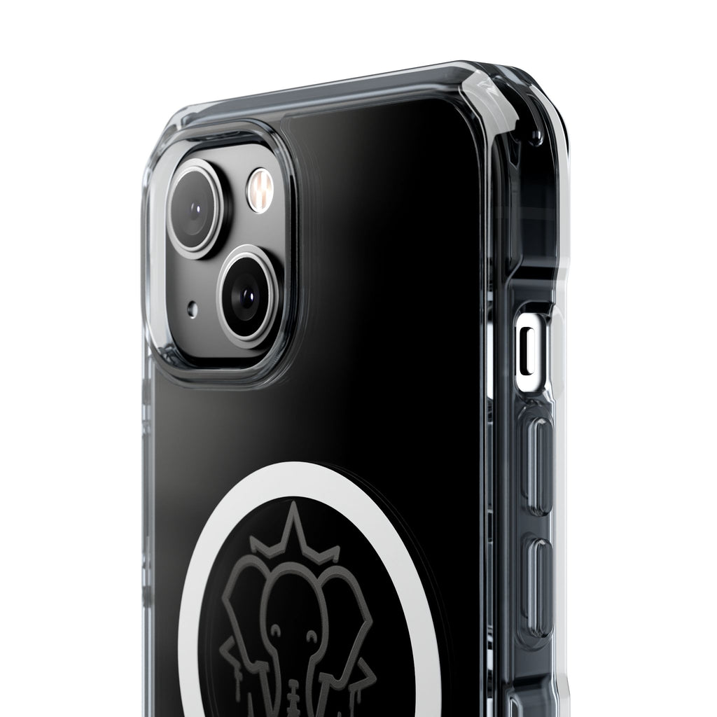 Clear Magnetic Phone Case — Black Elephant Wesalinki Ring Grip