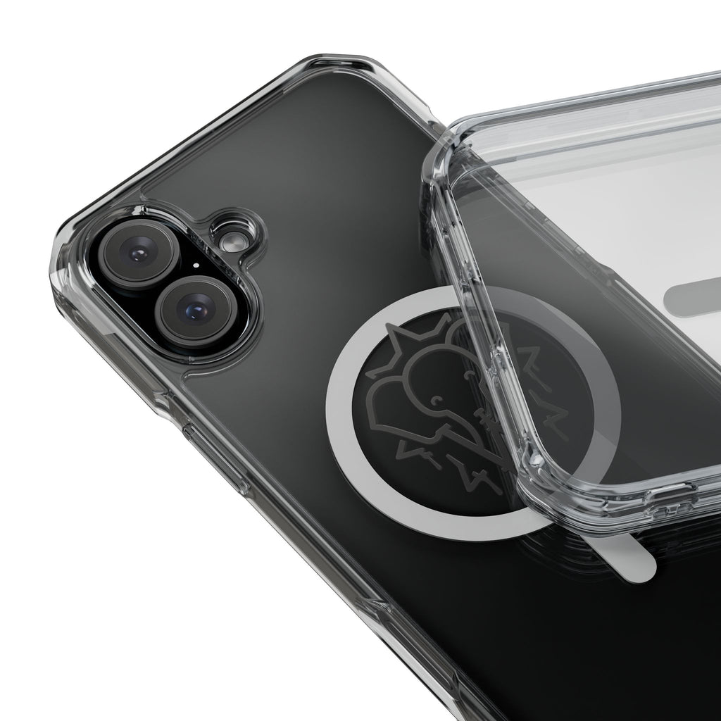 Clear Magnetic Phone Case — Black Elephant Wesalinki Ring Grip