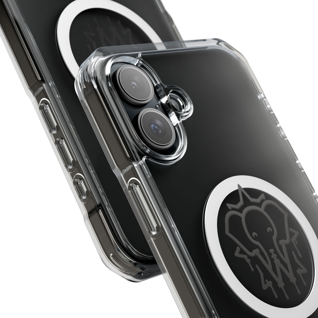 Clear Magnetic Phone Case — Black Elephant Wesalinki Ring Grip