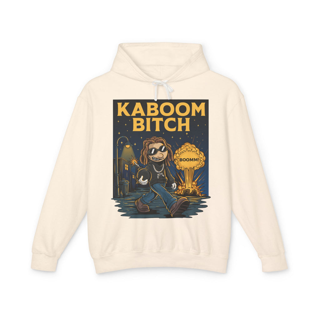 Unisex Kaboom Bitch Hoodie — Retro Cartoon Explosion Graphic Hoodie