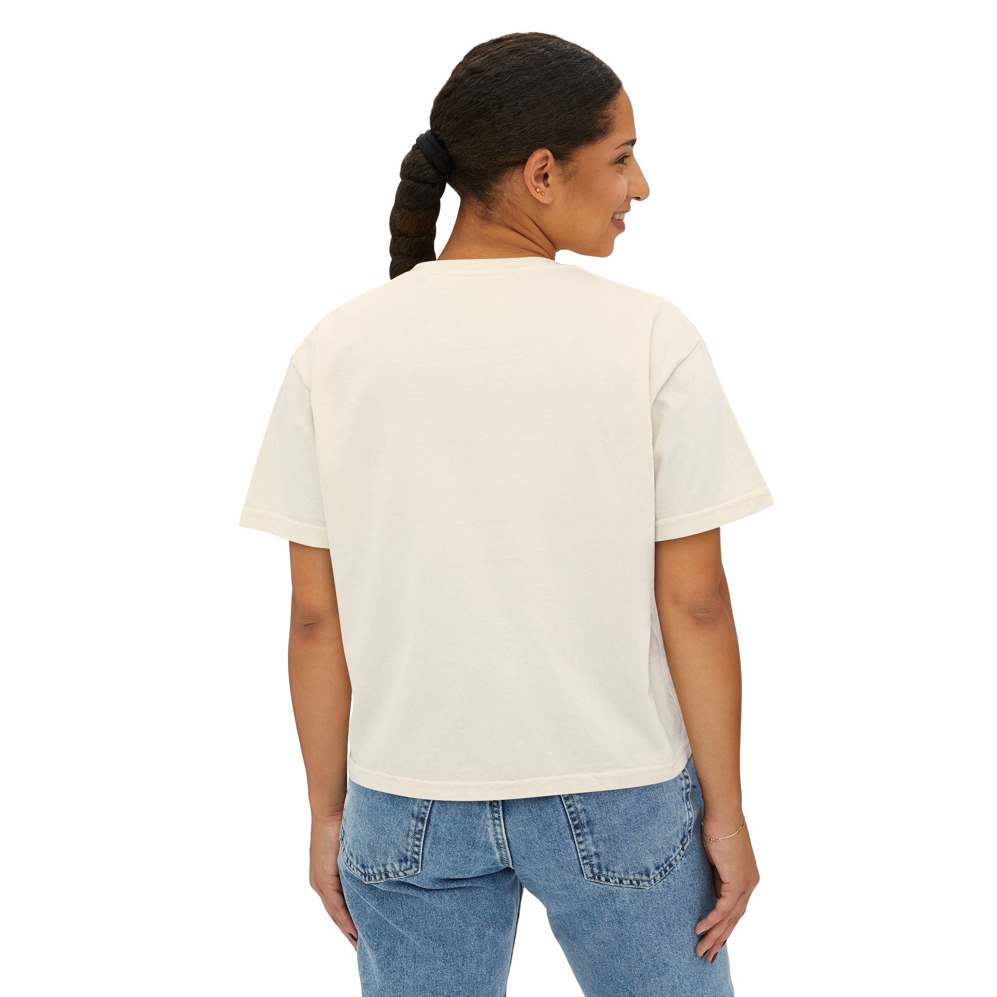 WesaLady Kaboom Bitch Graphic Tee — Women's Boxy Crop Top