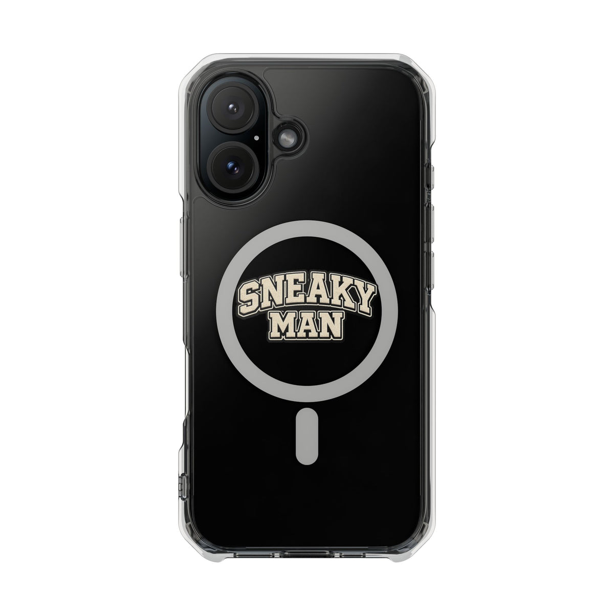 Sneaky Man Magnetic Clear iPhone Case — Clear MagSafe Compatible Protective Case