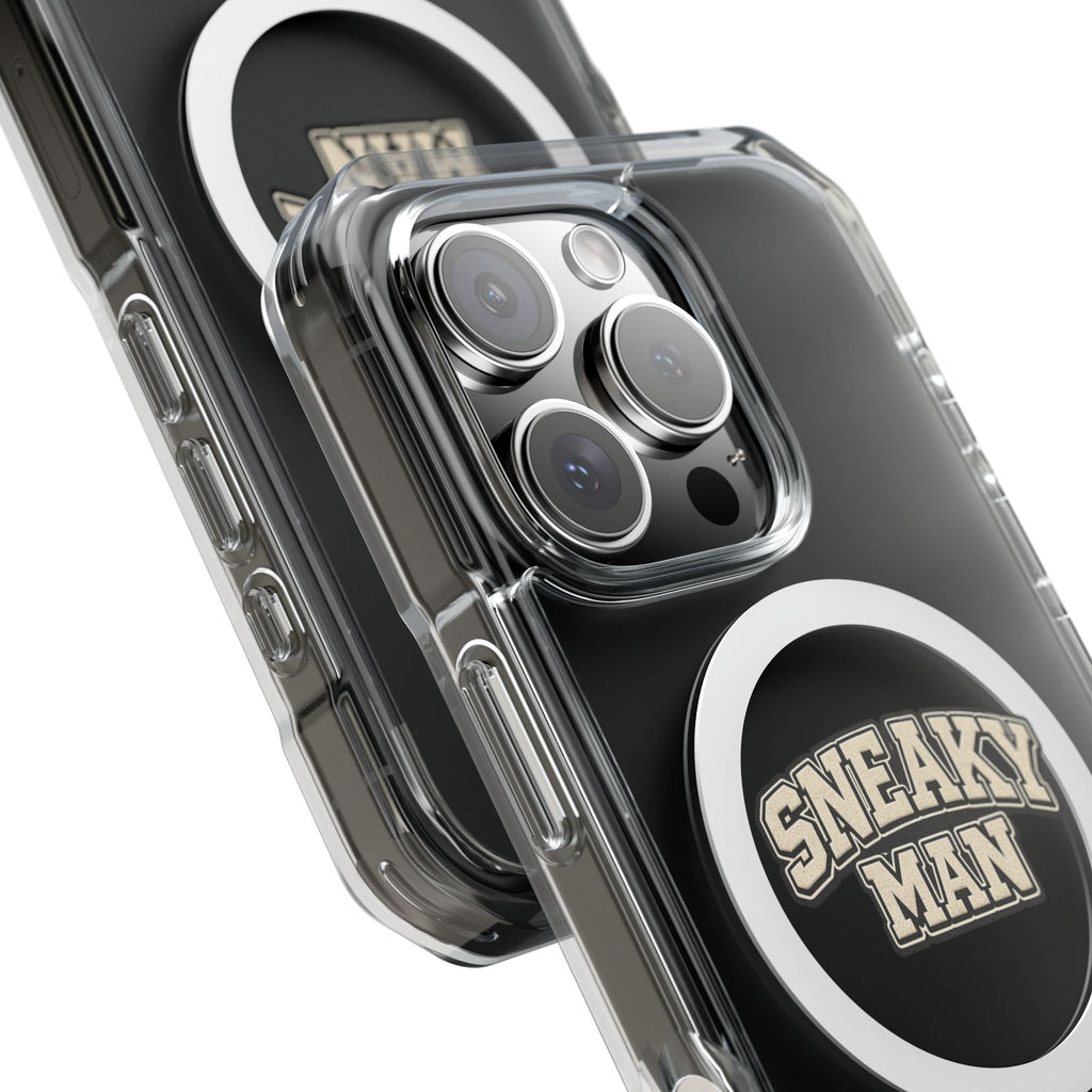 Sneaky Man Magnetic Clear iPhone Case — Clear MagSafe Compatible Protective Case