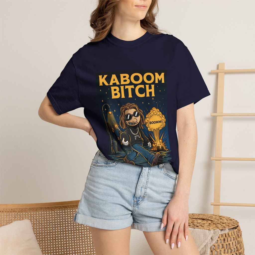 Kaboom Bitch T-Shirt — Vintage Cartoon Explosion Graphic Tee