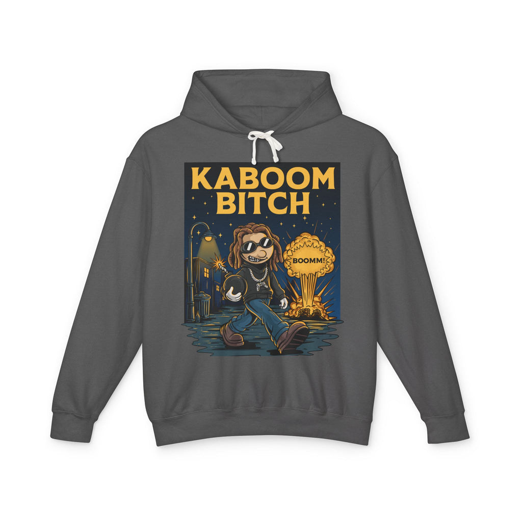 Unisex Kaboom Bitch Hoodie — Retro Cartoon Explosion Graphic Hoodie