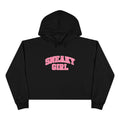 Sneaky Girl Cropped Hoodie — Retro Lettering