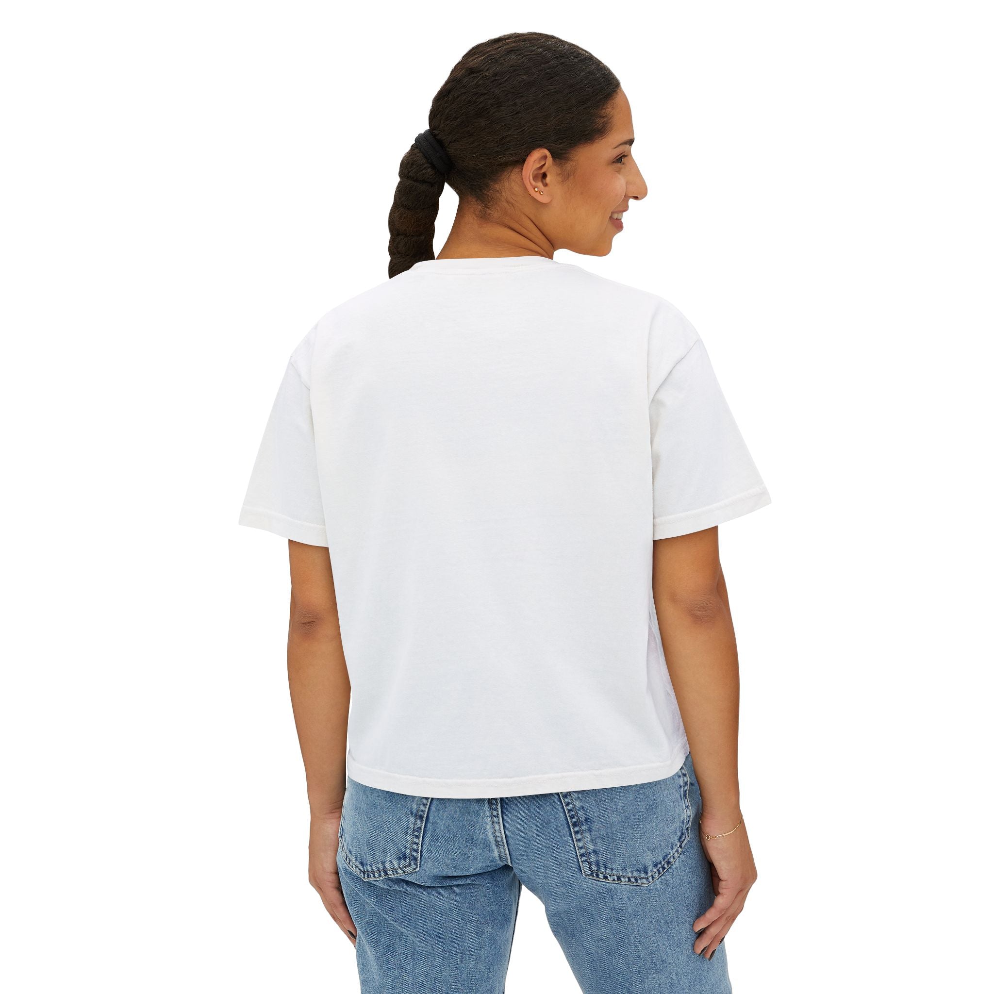 WesaLady Kaboom Bitch Graphic Tee — Women's Boxy Crop Top
