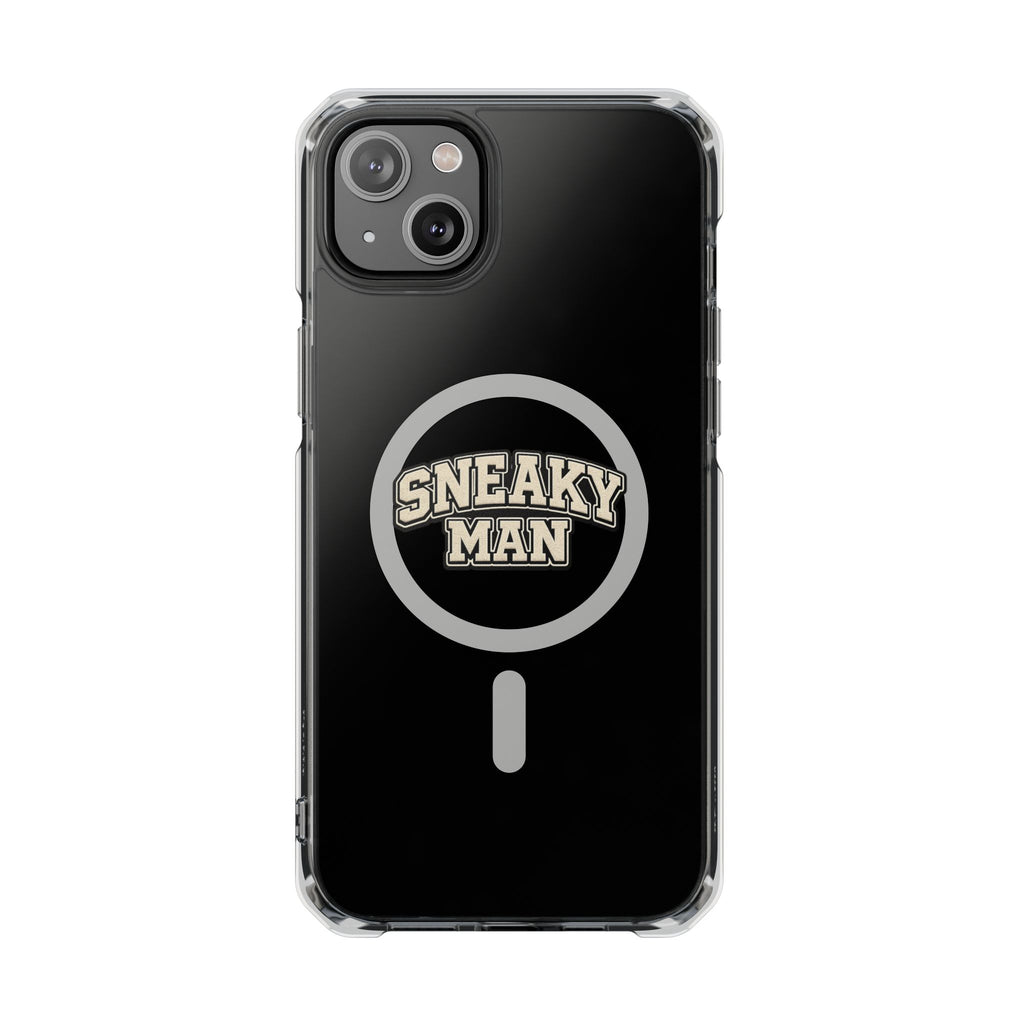 Sneaky Man Magnetic Clear iPhone Case — Clear MagSafe Compatible Protective Case