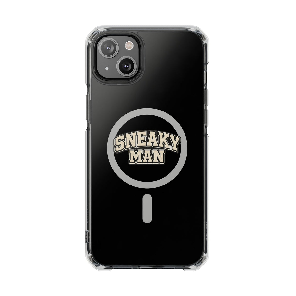 Sneaky Man Magnetic Clear iPhone Case — Clear MagSafe Compatible Protective Case