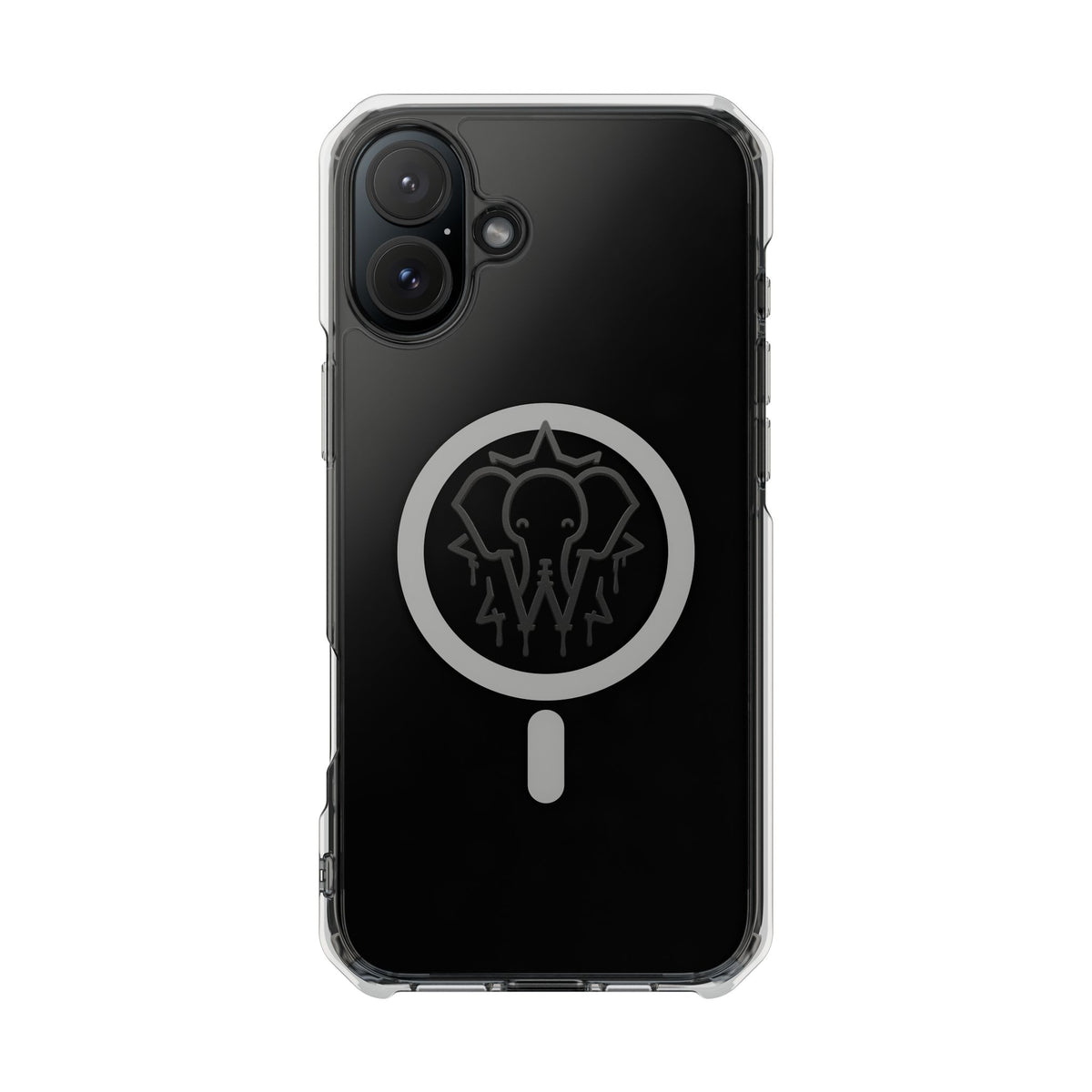 Clear Magnetic Phone Case — Black Elephant Wesalinki Ring Grip