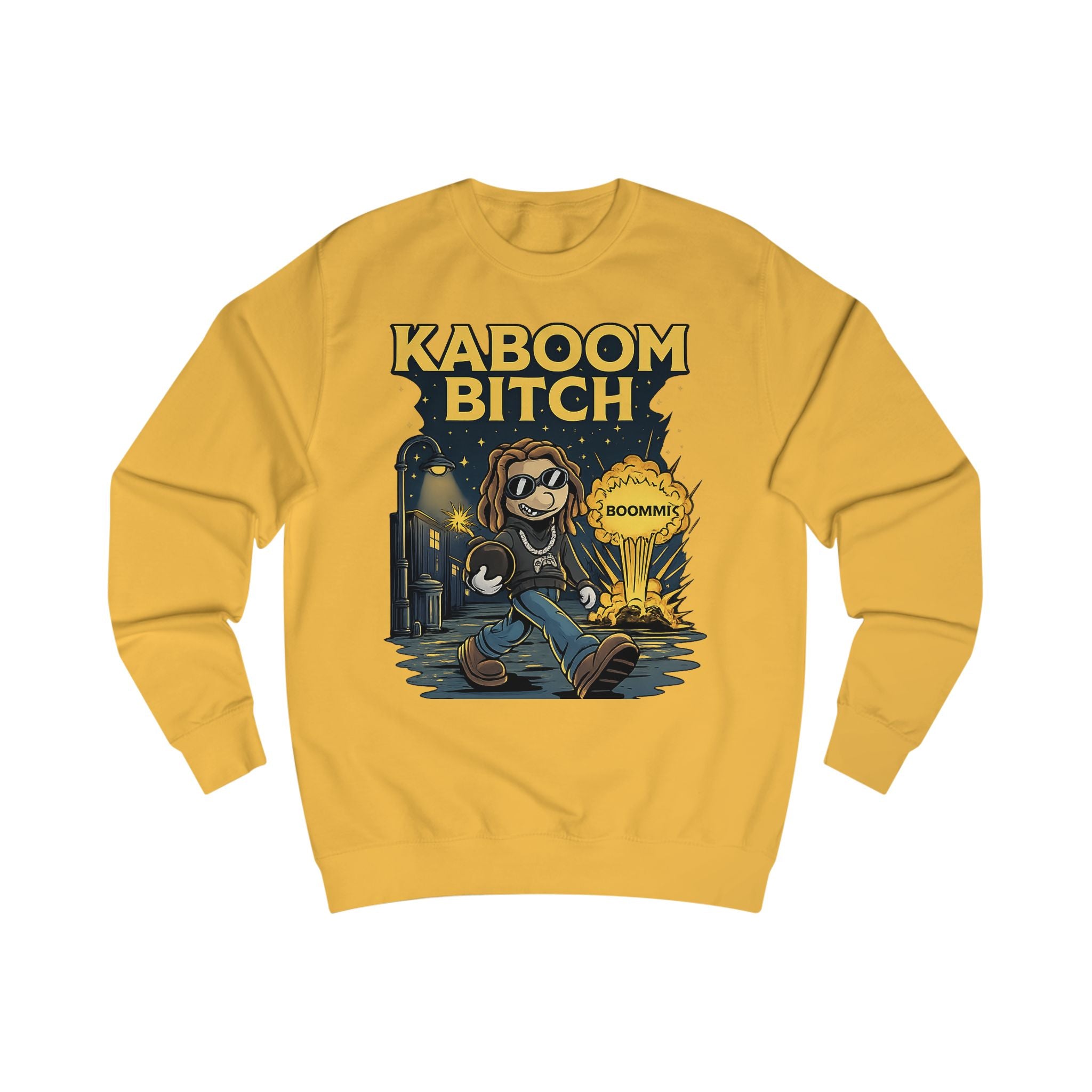 Kaboom Bitch Sweatshirt — Gamer Explosion Graphic Crewneck
