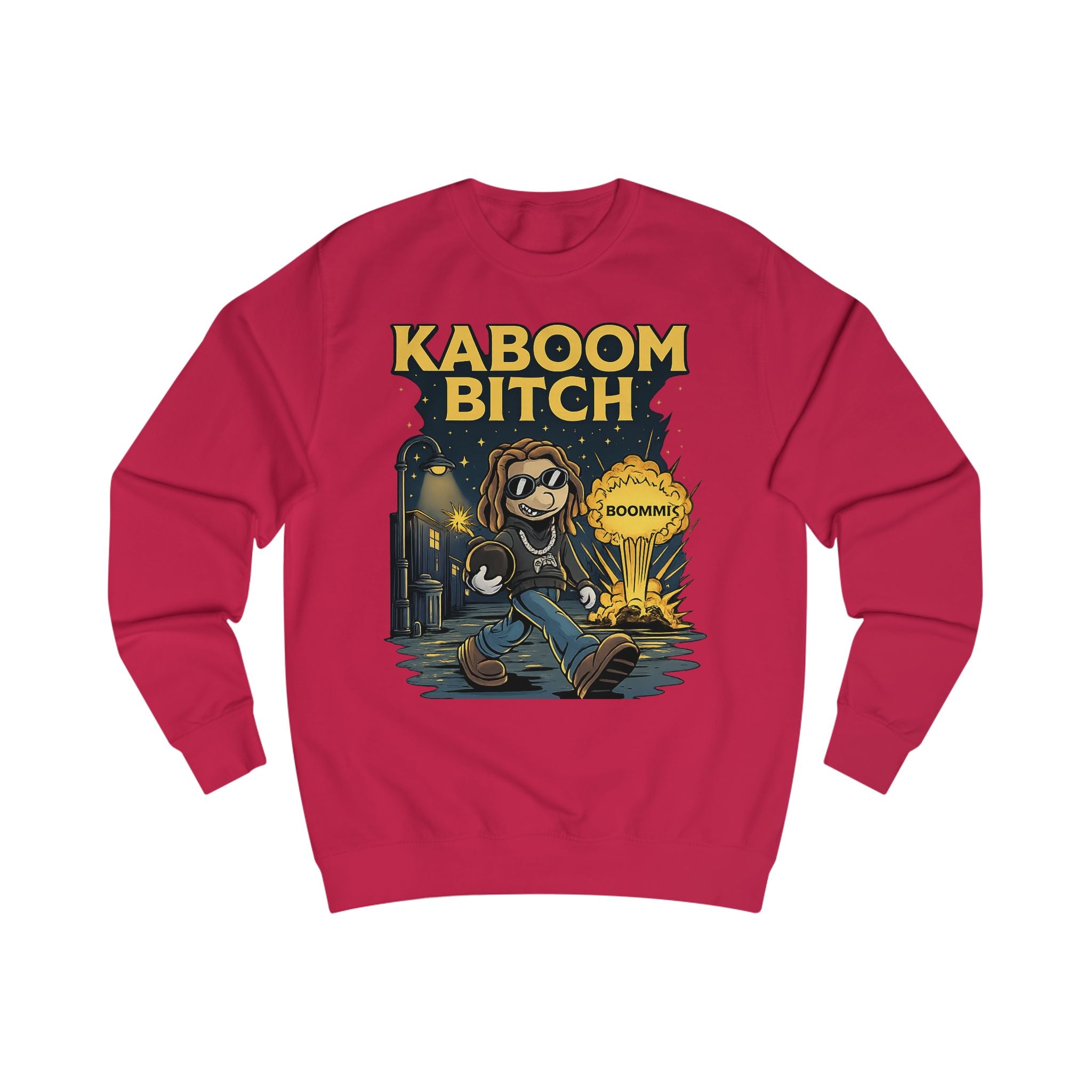Kaboom Bitch Sweatshirt — Gamer Explosion Graphic Crewneck