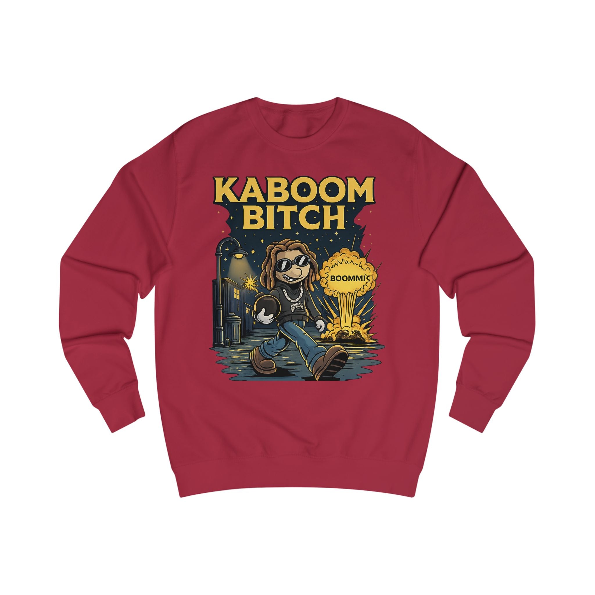 Kaboom Bitch Sweatshirt — Gamer Explosion Graphic Crewneck