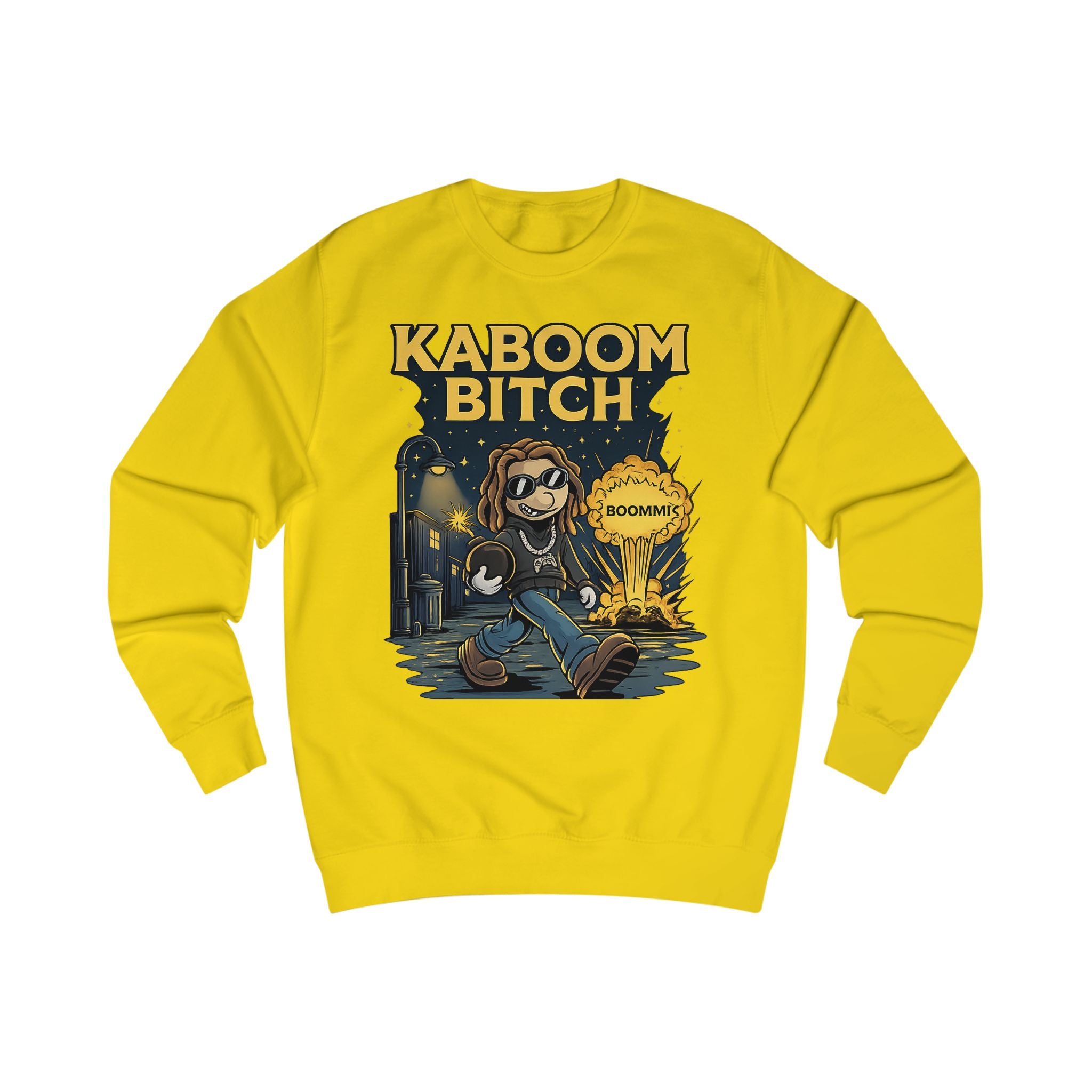 Kaboom Bitch Sweatshirt — Gamer Explosion Graphic Crewneck