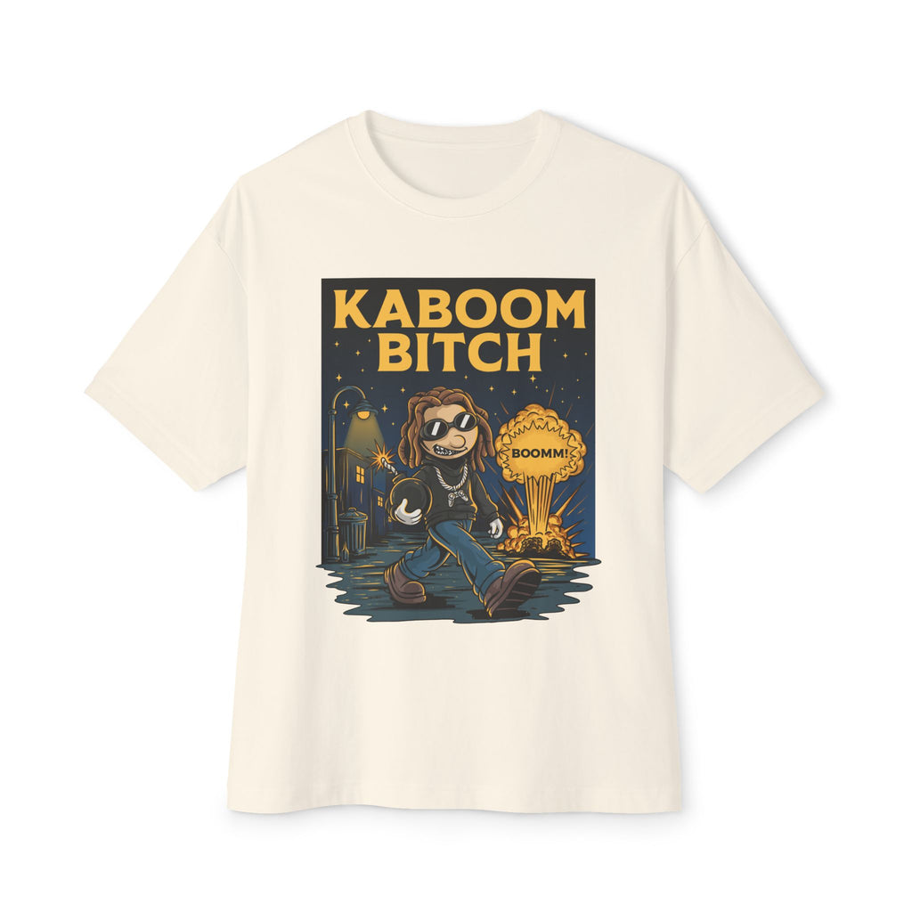 Oversized Kaboom Bitch Graphic Box Tee