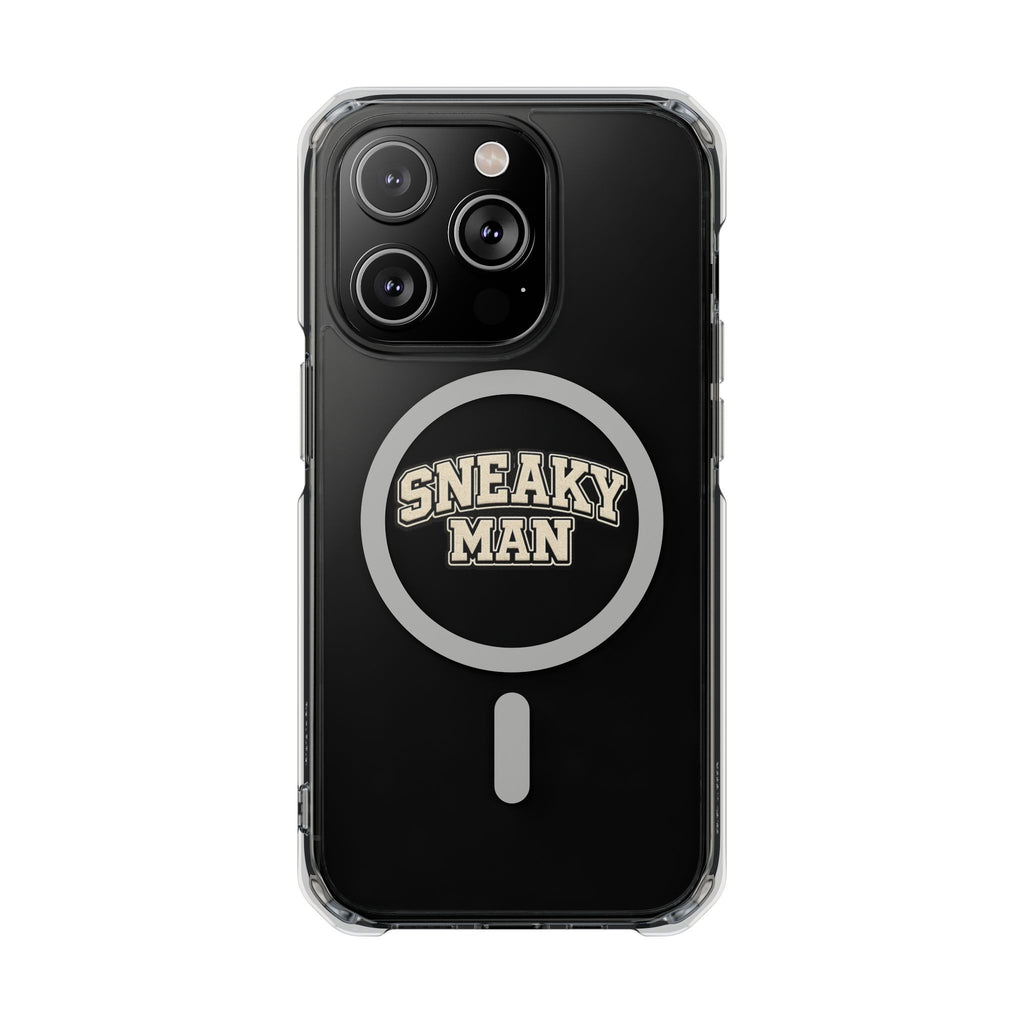 Sneaky Man Magnetic Clear iPhone Case — Clear MagSafe Compatible Protective Case