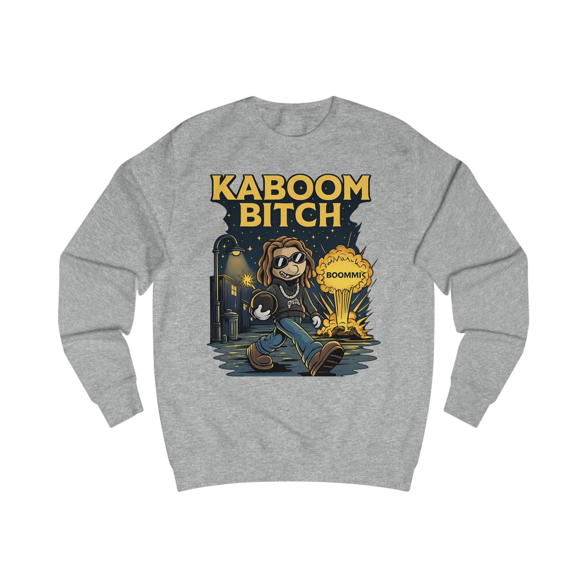Kaboom Bitch Sweatshirt — Gamer Explosion Graphic Crewneck