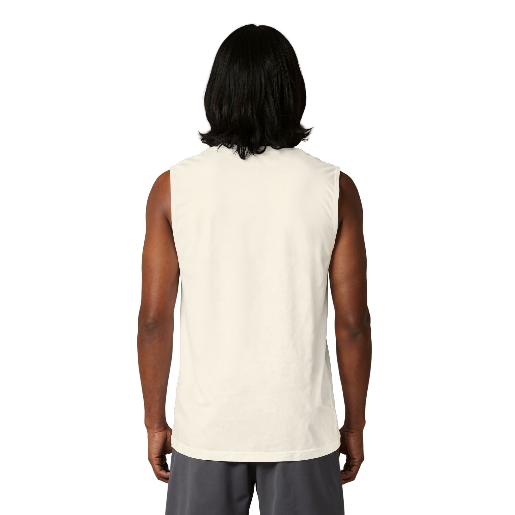 Sneaky Man Muscle Tank – Nighttime Raccoon Thief Graphic Tank Top