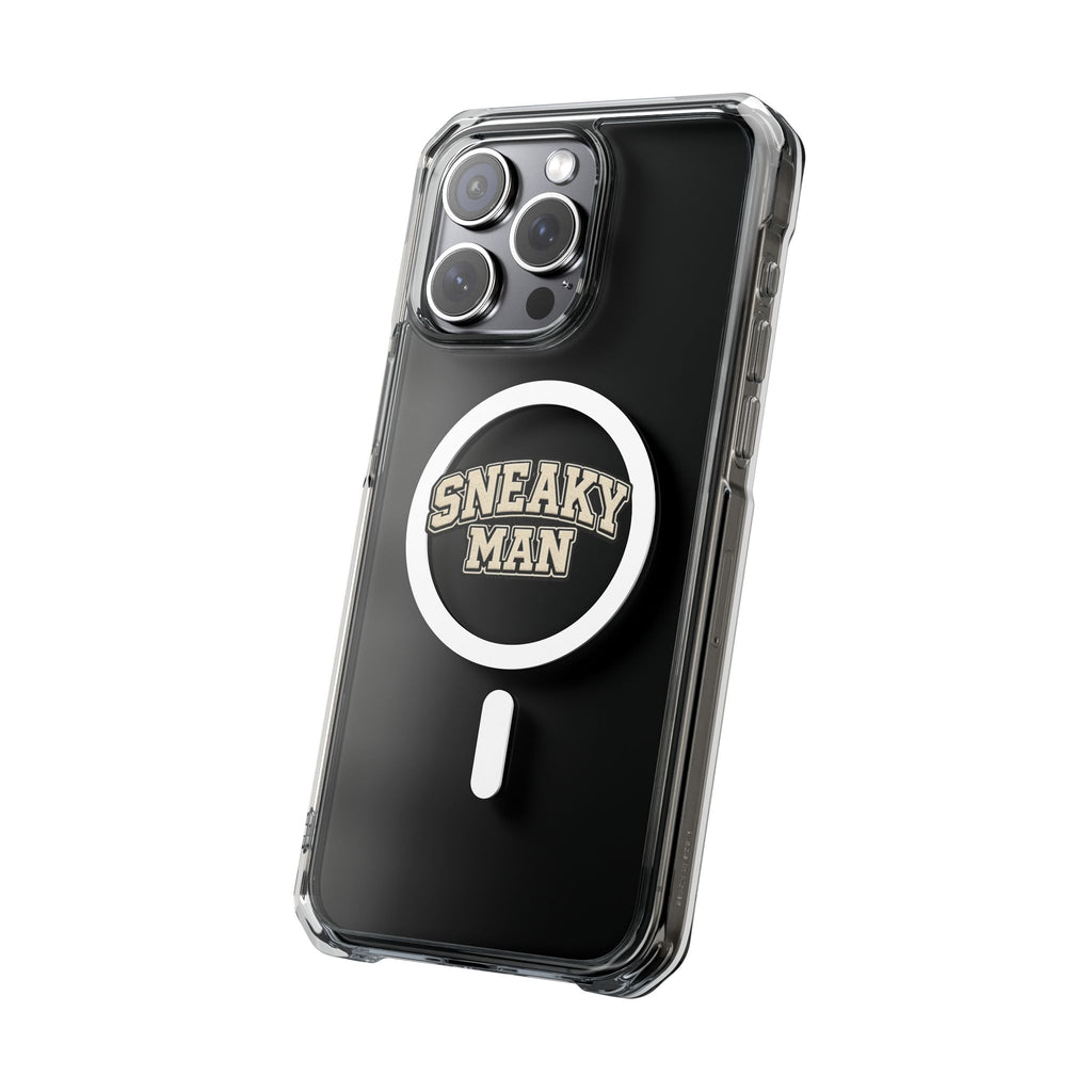 Sneaky Man Magnetic Clear iPhone Case — Clear MagSafe Compatible Protective Case