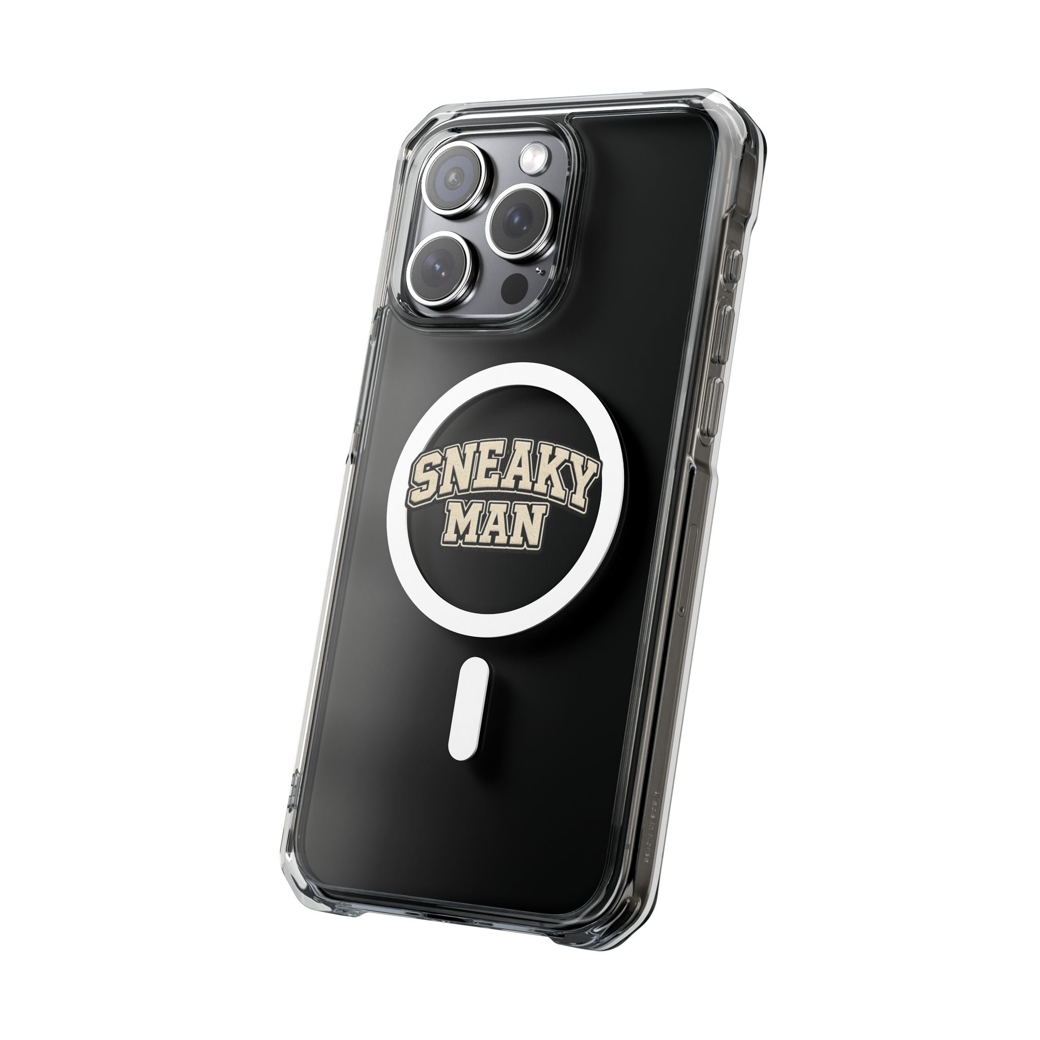 Sneaky Man Magnetic Clear iPhone Case — Clear MagSafe Compatible Protective Case