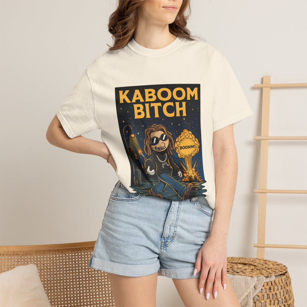 Kaboom Bitch T-Shirt — Vintage Cartoon Explosion Graphic Tee