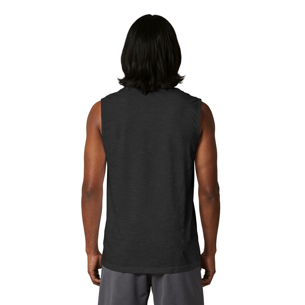 Sneaky Man Muscle Tank – Nighttime Raccoon Thief Graphic Tank Top