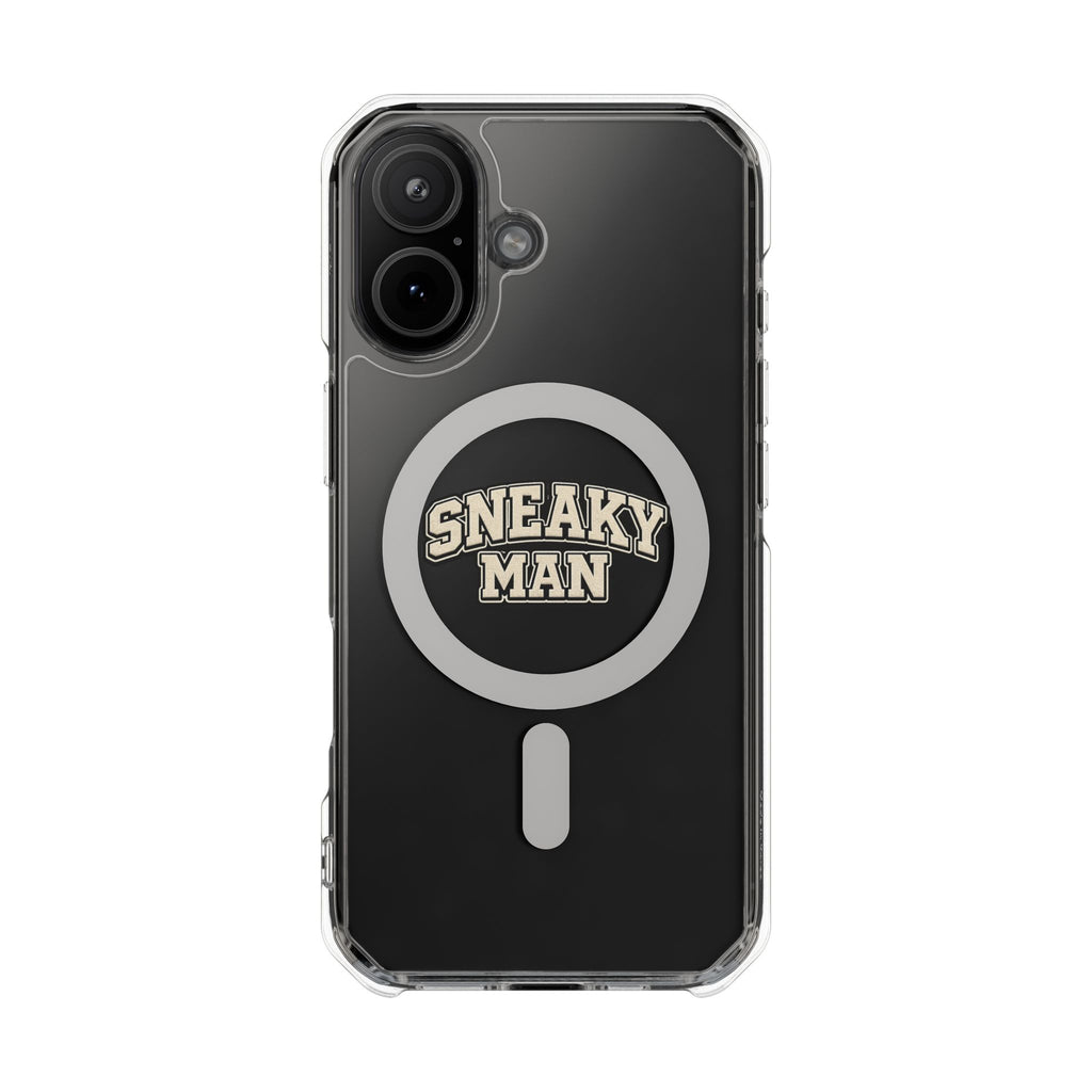 Sneaky Man Magnetic Clear iPhone Case — Clear MagSafe Compatible Protective Case