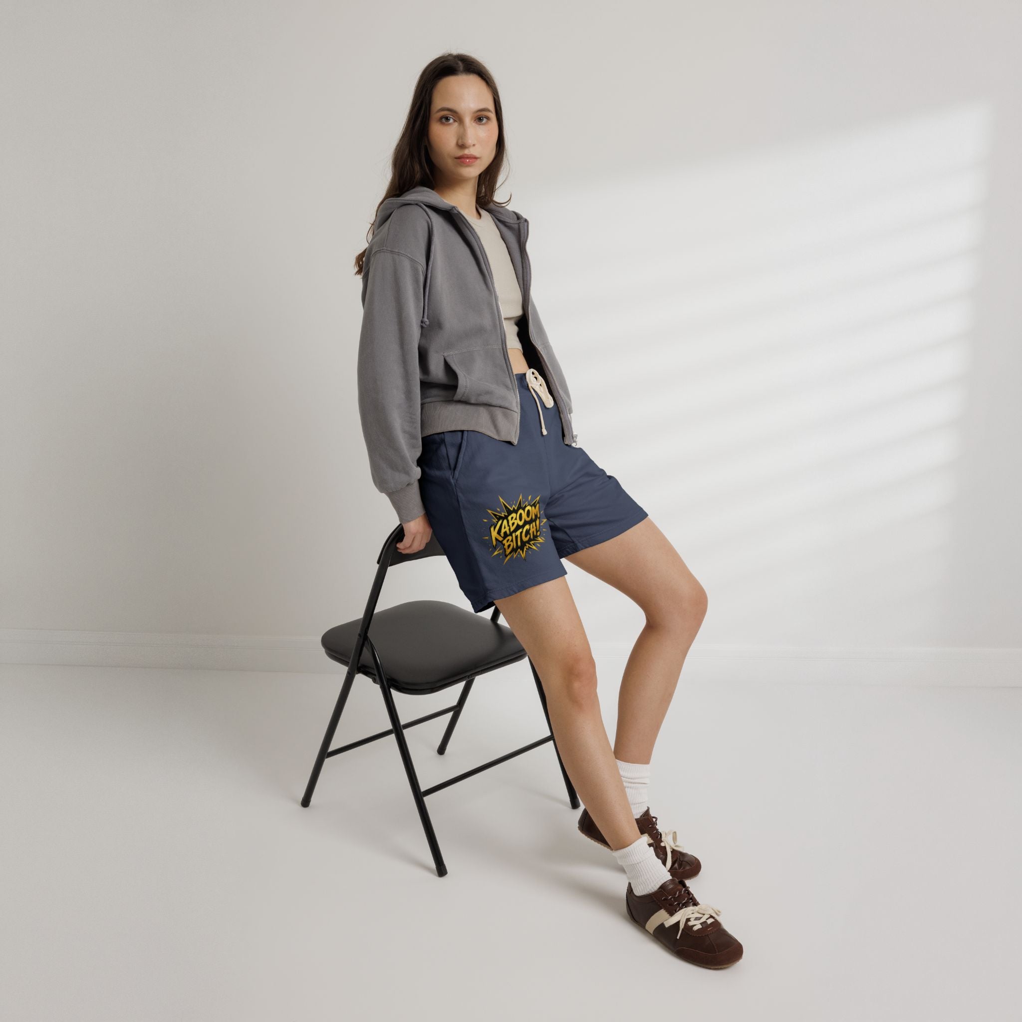 Kaboom Bitch! Sweat Shorts — Casual Fleece Lounge Shorts