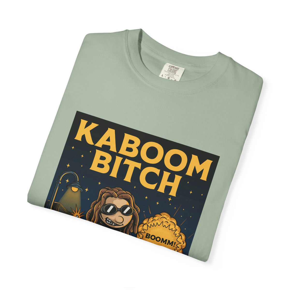 Kaboom Bitch T-Shirt — Vintage Cartoon Explosion Graphic Tee
