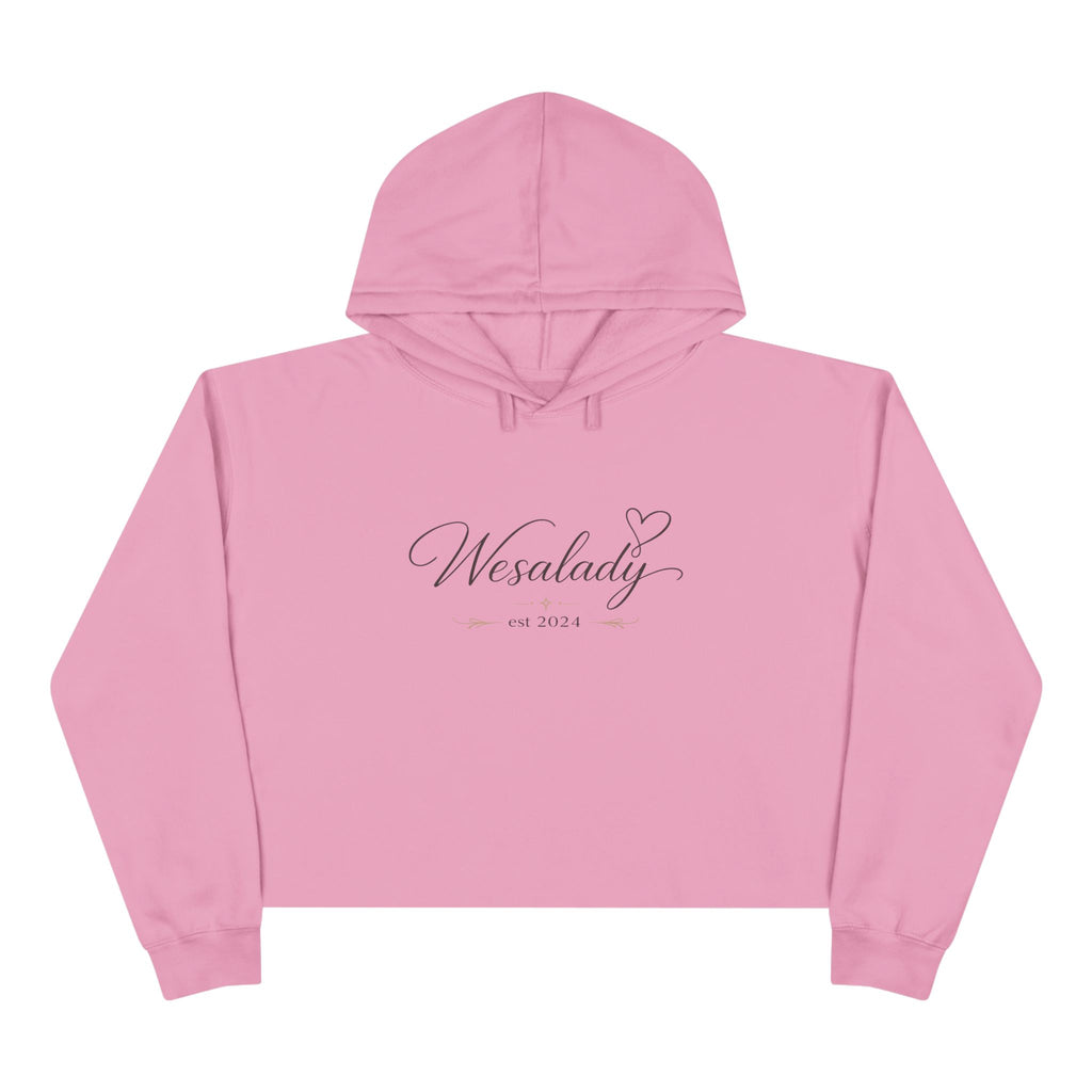 Crop Hoodie — 'Wesalady' Script Cropped Hoodie