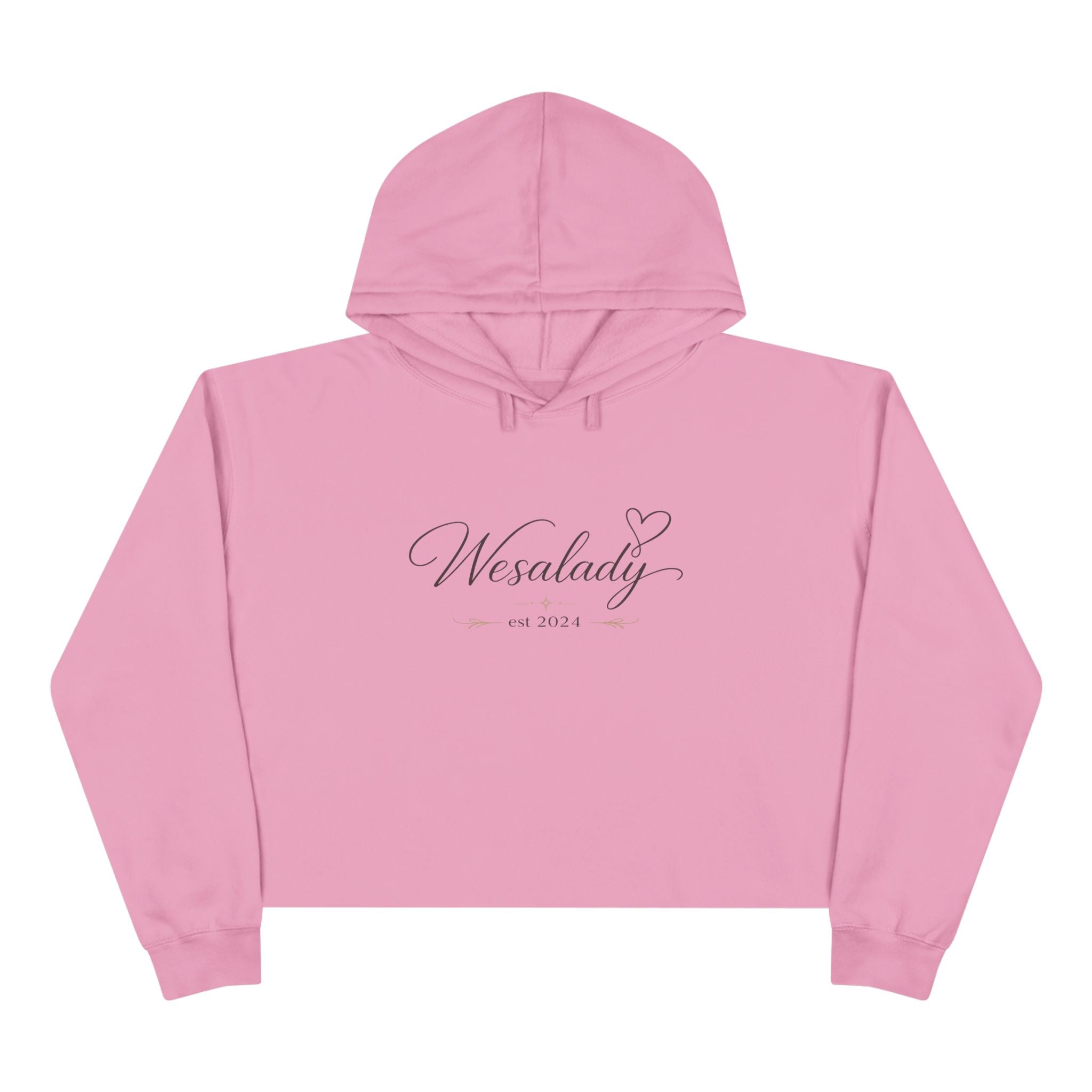 Crop Hoodie — 'Wesalady' Script Cropped Hoodie