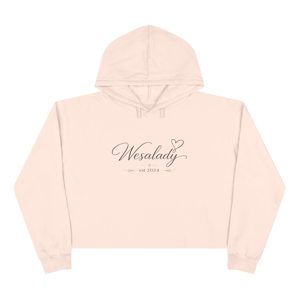 Crop Hoodie — 'Wesalady' Script Cropped Hoodie