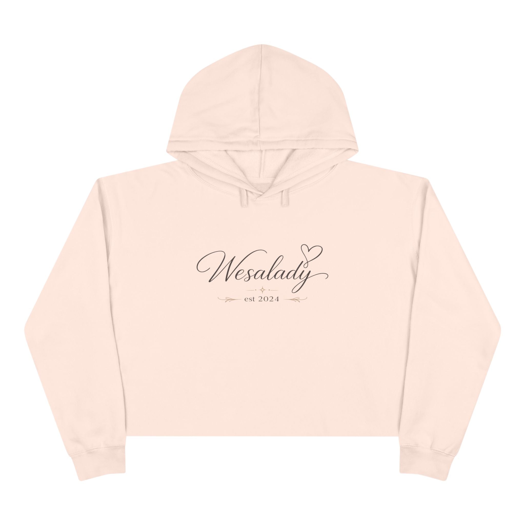 Crop Hoodie — 'Wesalady' Script Cropped Hoodie