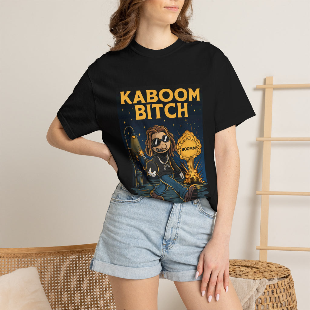 Kaboom Bitch T-Shirt — Vintage Cartoon Explosion Graphic Tee