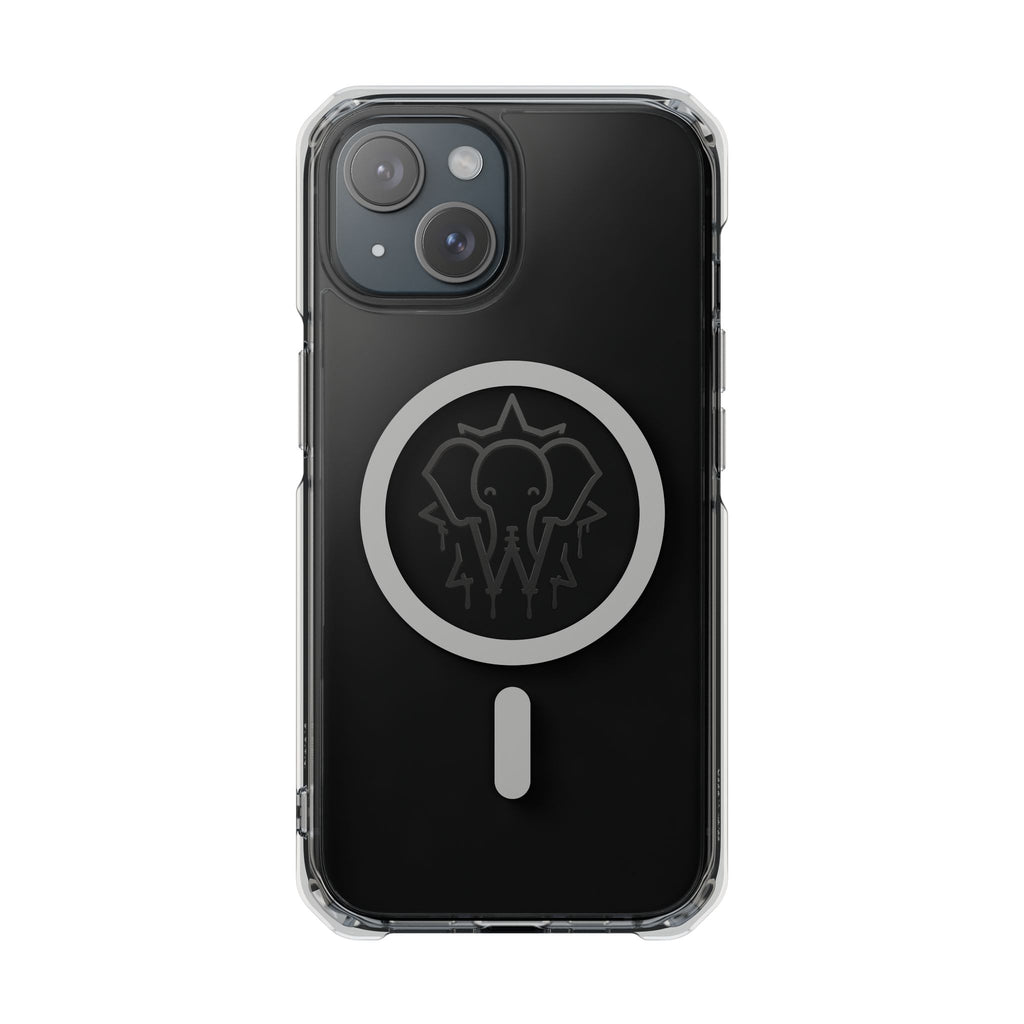 Clear Magnetic Phone Case — Black Elephant Wesalinki Ring Grip