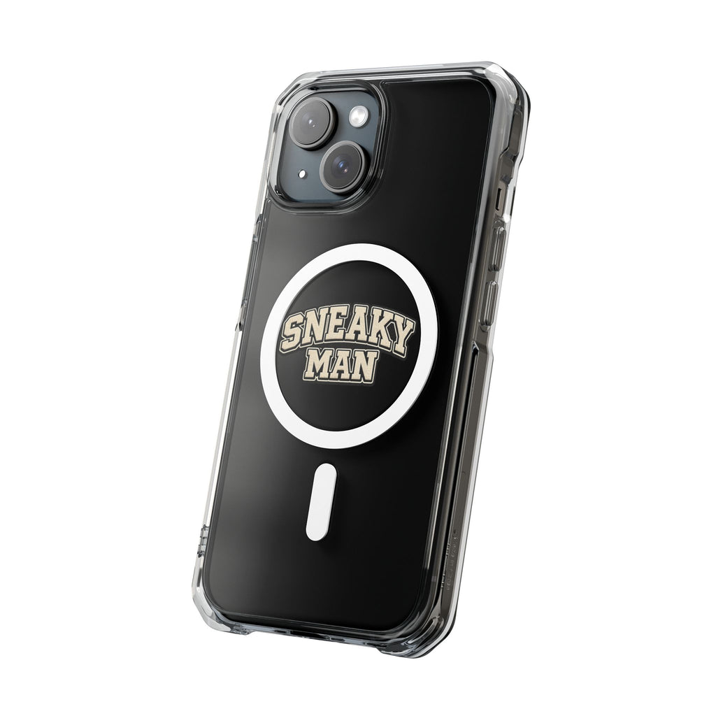 Sneaky Man Magnetic Clear iPhone Case — Clear MagSafe Compatible Protective Case