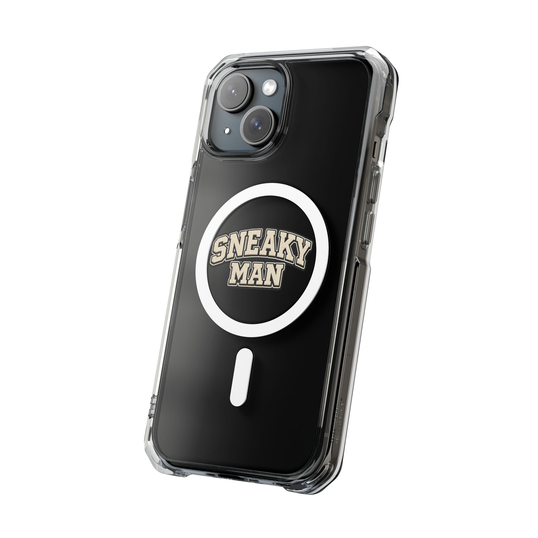 Sneaky Man Magnetic Clear iPhone Case — Clear MagSafe Compatible Protective Case