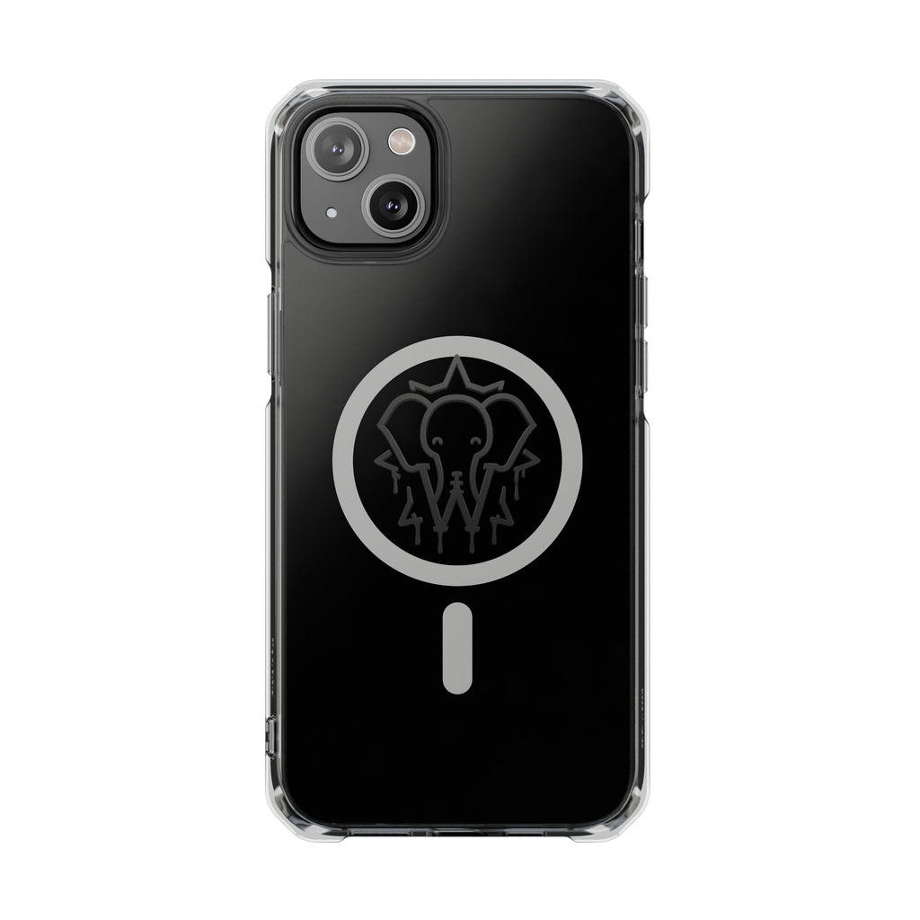 Clear Magnetic Phone Case — Black Elephant Wesalinki Ring Grip