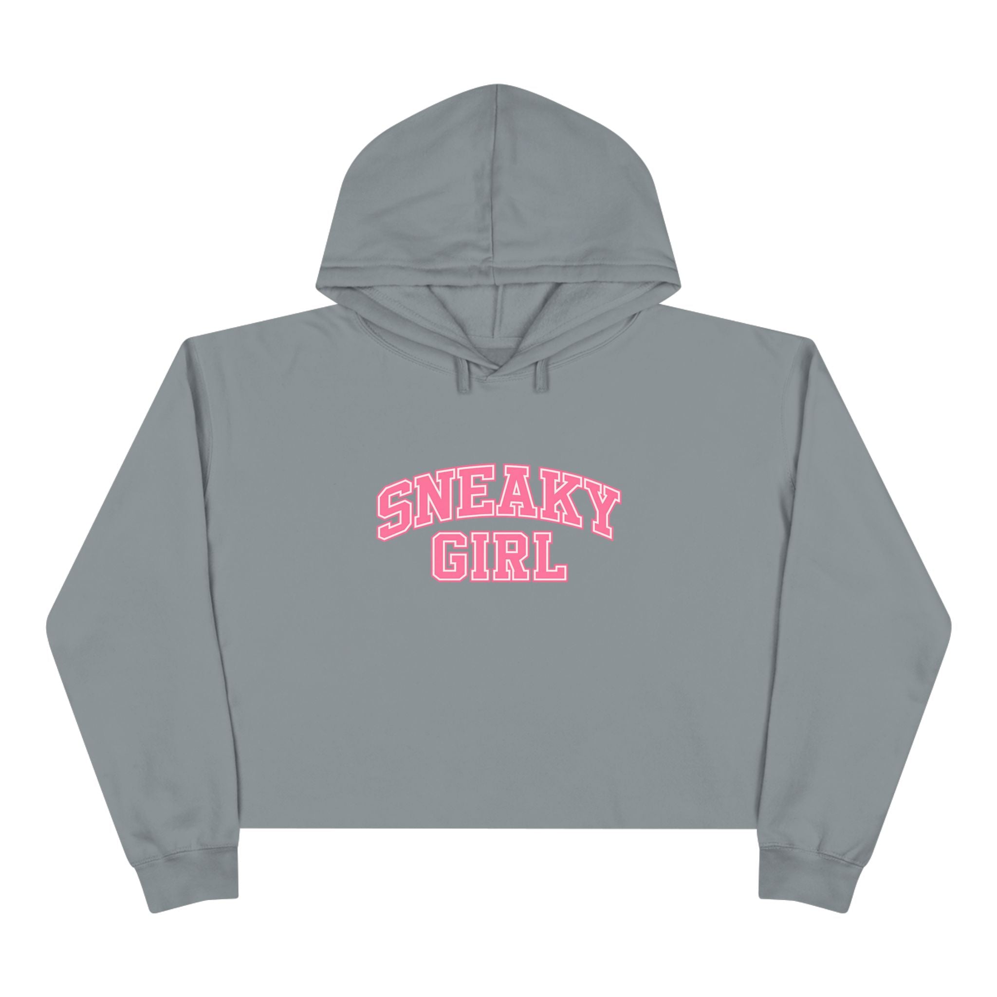 Sneaky Girl Cropped Hoodie — Retro Lettering