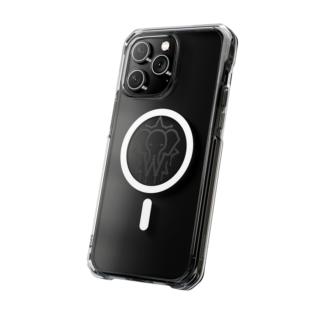 Clear Magnetic Phone Case — Black Elephant Wesalinki Ring Grip